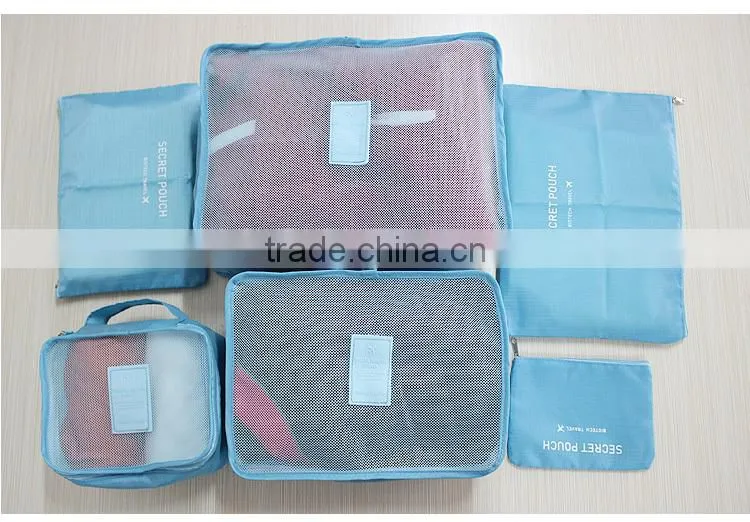 YIWU RODA Set-6 Fashion atmosphere of nylon fabric foldable storage travel bag