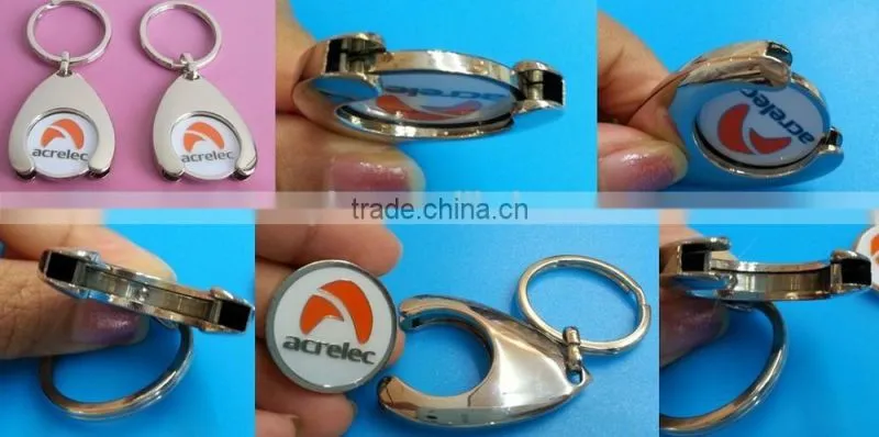 Canadian loonie coin keychain for shopping carts canadian shopping cart token keychain
