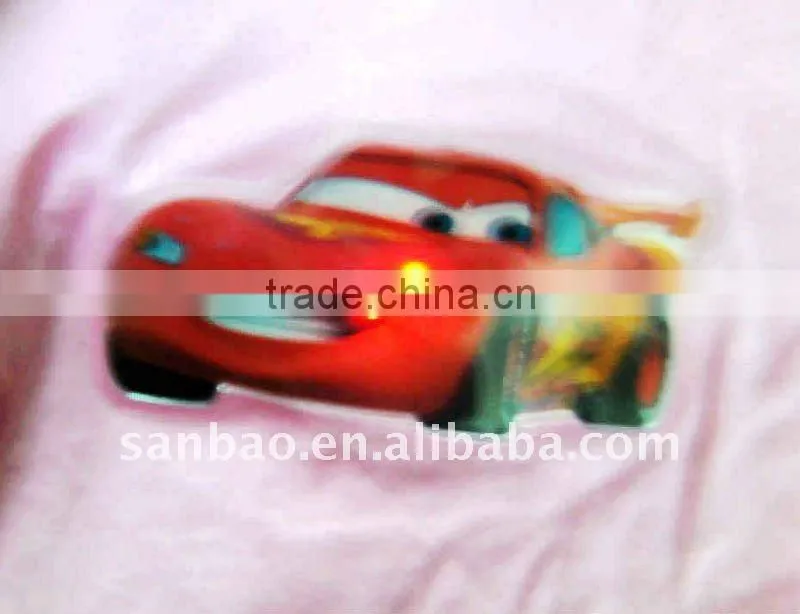 kids electronic guitar led shirts /pvc LED light