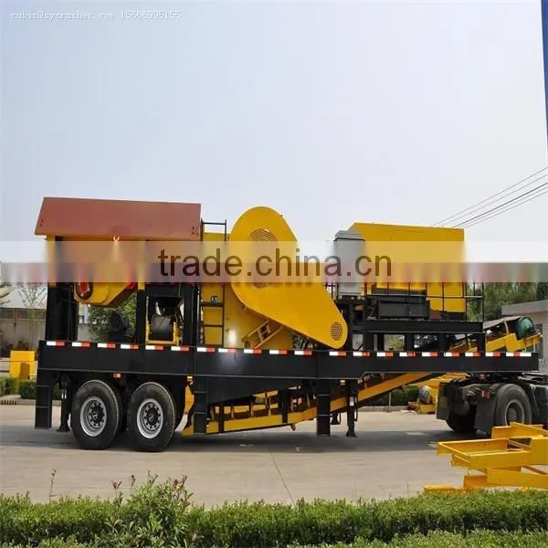 Movable jaw crusher plants, mobile crushing station for aggregate production