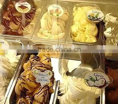 6plates sorvete display showcase/icecream display freezer/ice cream display refrigerator