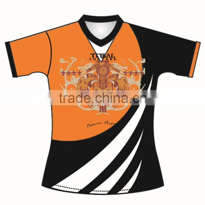 New arrival 100% polyester subliamtion custom rugby jersey