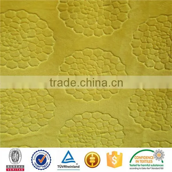 3D embossed velvet pillow cover fabric for upholstery curtain fabric