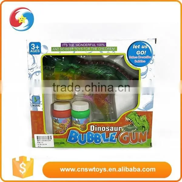 Factory directly high quality gun play kids plastic bubble set with light & sounds
