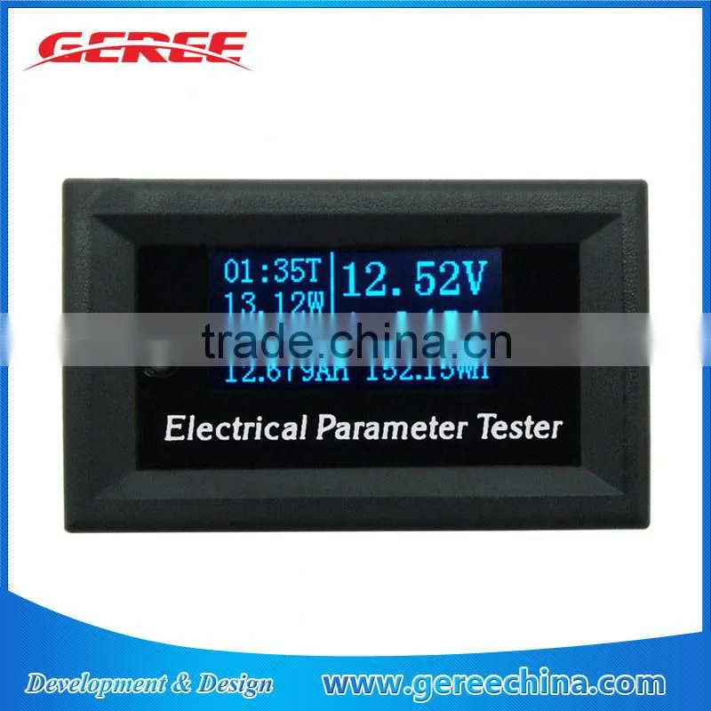 Hot selling DC Meter Voltage Current Time Power Watt Capacity Panel Meter, Car Battery Tester