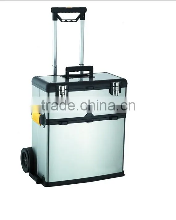 Stainless Steel Roller Tool Box, in 2 Compartments