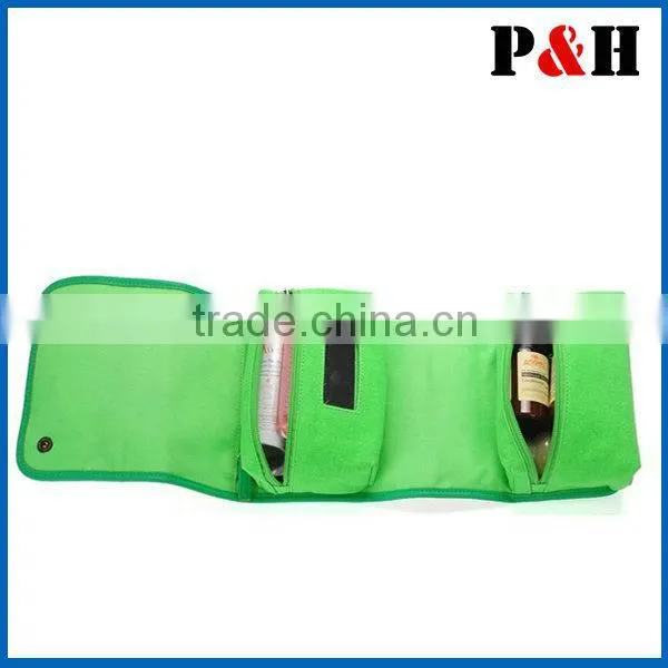 New arrival wholesale zipper nylon toiletry women makeup brush bag
