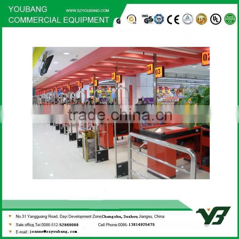 supermarket checkout counter with belt