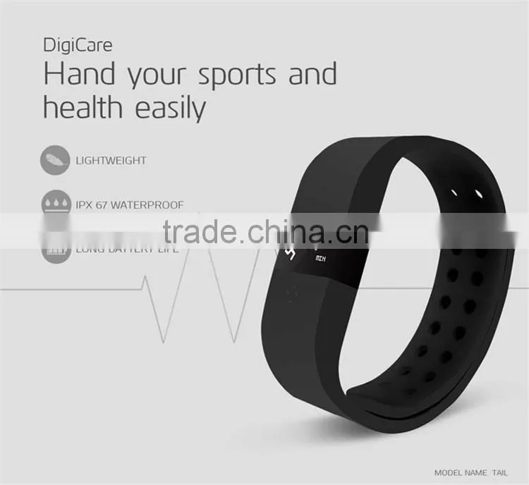 Intelligent bracelet for sports fitness tracking pedometer GPS tracking