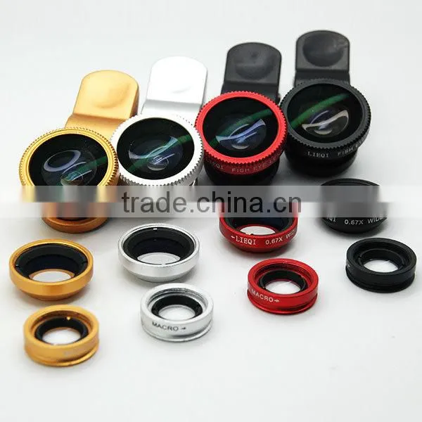 Best Universal 3 in 1 Clip Lens Wide Angle+ Macro+ Fish Eye Lens