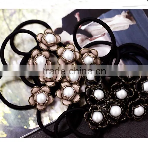 camellia elastic flower hair band, knitted hair bands with flower