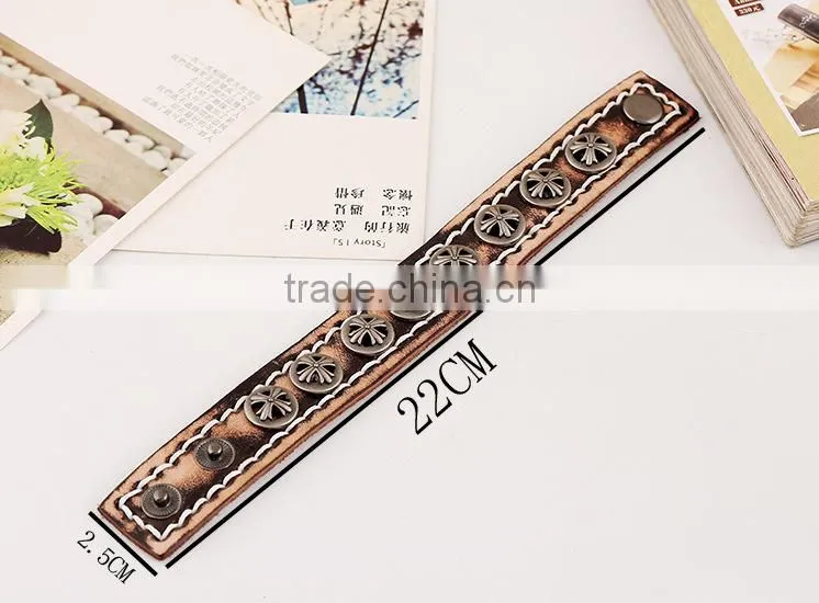 bracelet making supplies button boys genuine leather bracelet
