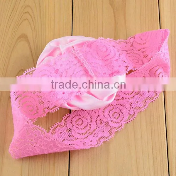 handmade knit big flower baby crochet headbands