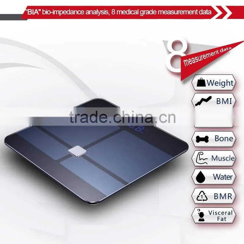 Bluetooth weighing scale digital body fat scale with CE