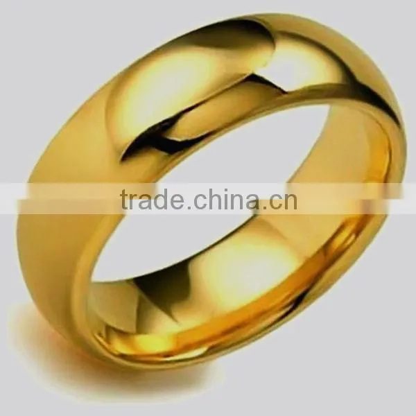 24k gold plated tungsten ring