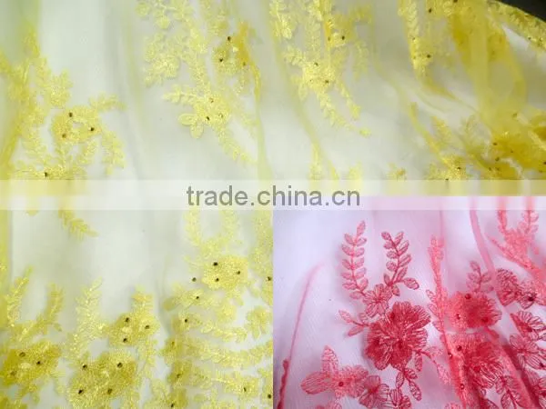 Net Embroidery Stones Laces/Hot Selling French Laces/Low Price French Net Laces