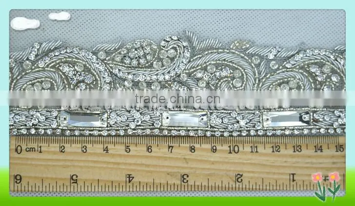 Garment accessories and beaded bridal trims for wedding dress