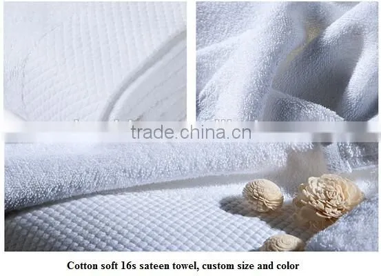 Factory Directly Sale Cotton 16s Custom Embroidery White Hotel Towels Supplier