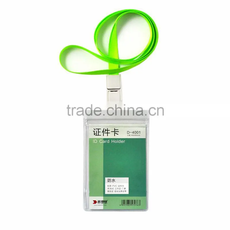 Clear PVC Badge Exhibition ID Card Case Holders