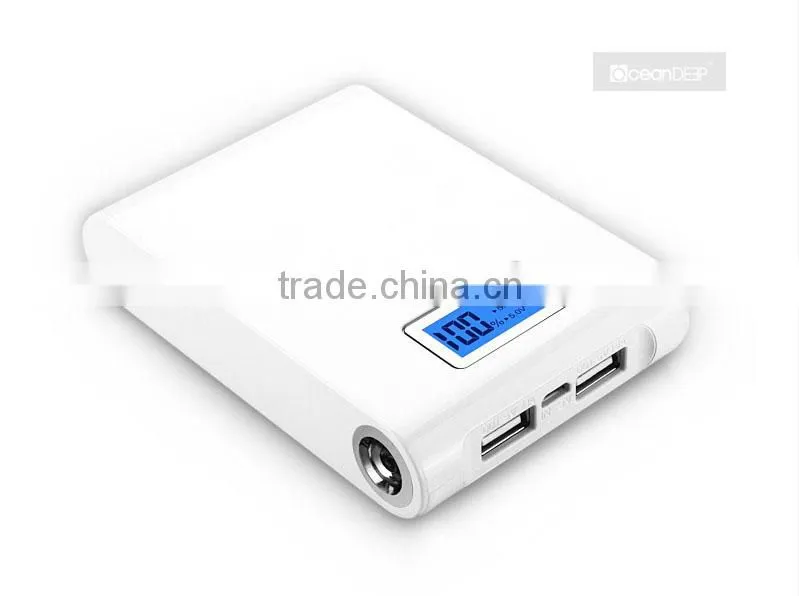 Led light indicatiors double usb cables portable power bank 5800mah convenient carrying power bank