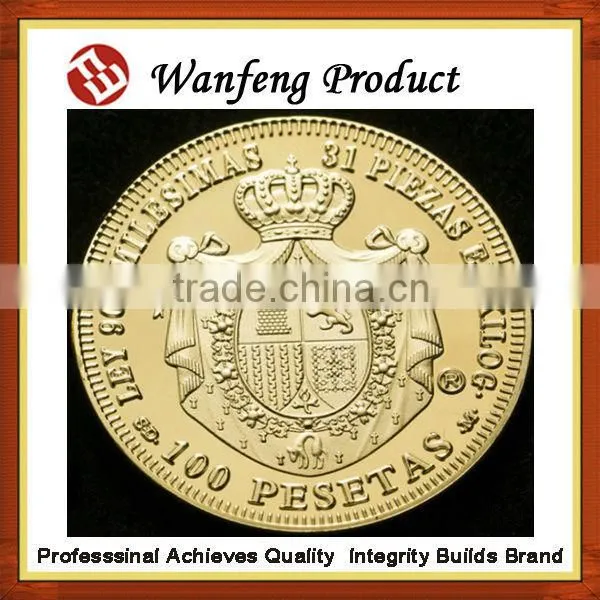 custom gold challenge antique copper coin