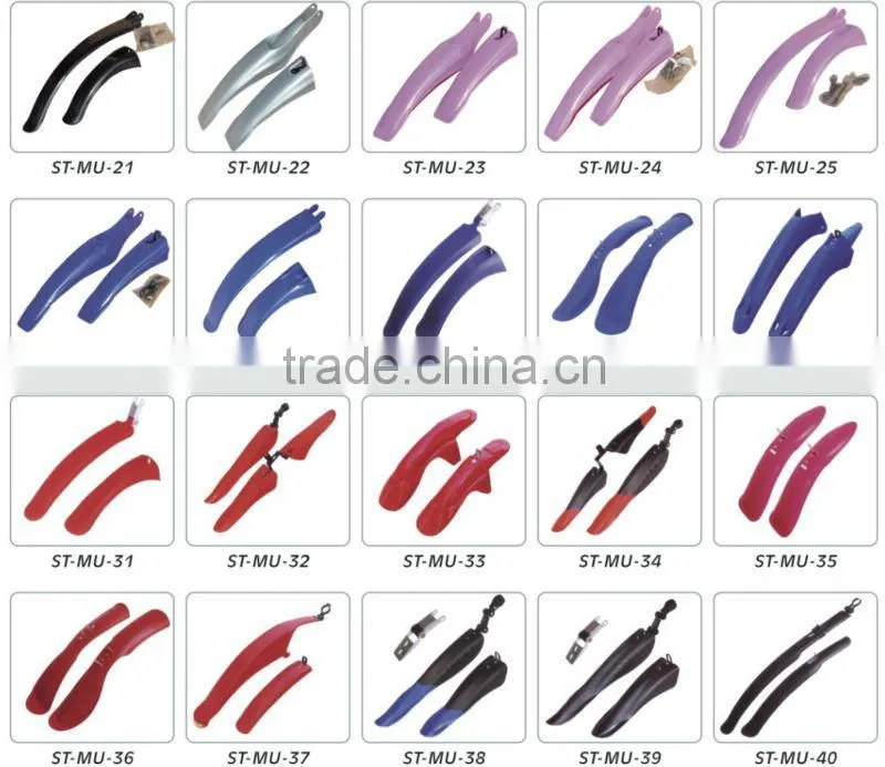 hot sale high quality wholesale price black plastic bicycle mudguards bicycle parts