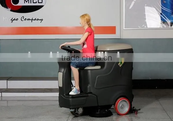 Ride on floor scrubber with be used in public area
