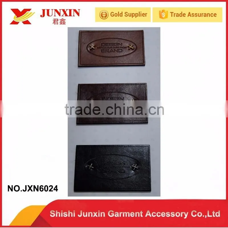 Fashion design jeans leather patches clothing leather labels
