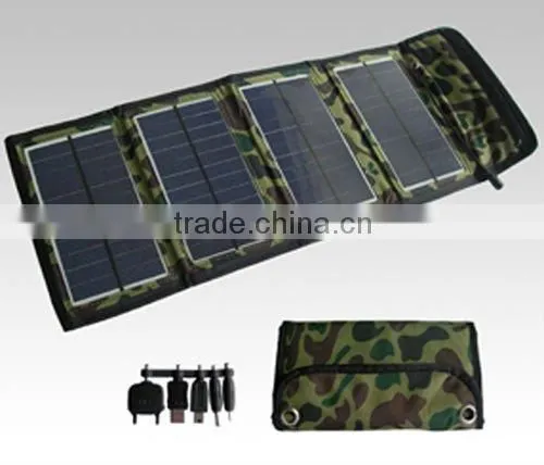LQ- High efficiency solar panel / 6W Folding solar charging bag / Fashion folding purse type solar energy bag