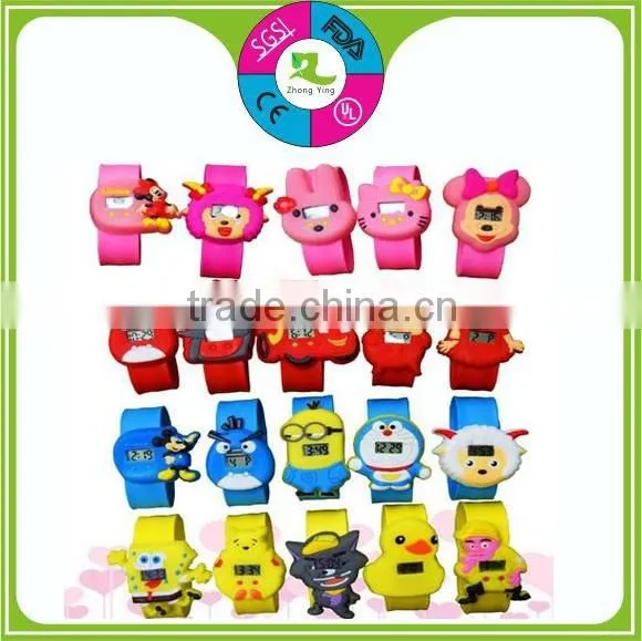 Popular promotion gift Silicone slap strap watches