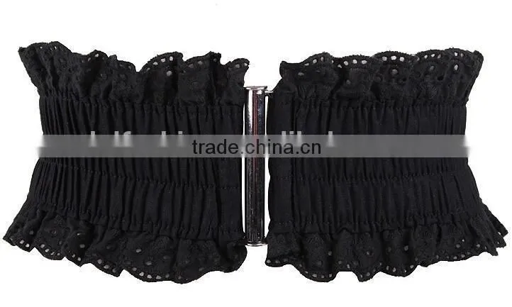 6cm width lace elastic waist with Lash to buckle belt