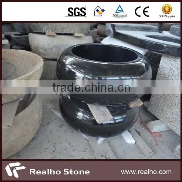 absolute black granite stone handbasin