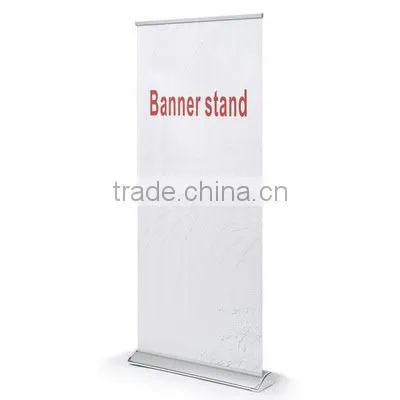 Portable full aluminum water drop roll up banner standee, wide base roll up stand, broad base roll up display stand