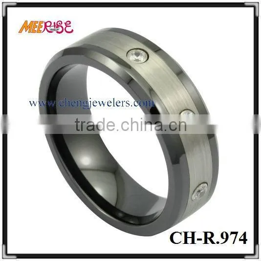 Comfort Fit Diamond High Tech Ceramic Ring