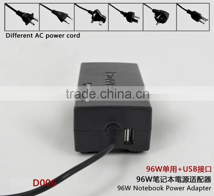 Input 100-240V EU UK US plug AC/DC power adapter with USB plug