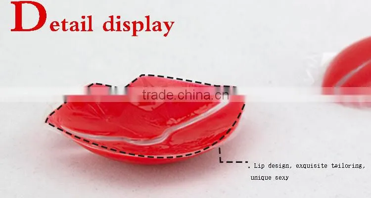 Junyan sexy women adhesive red mouth silicone nipple pad nipple pasties