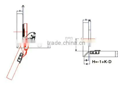 125degree of opening 35mm furniture concealed hinge