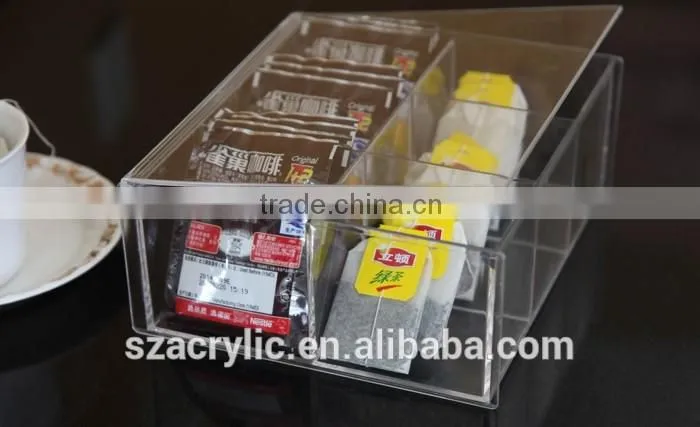 Unique high transparent acrylic tea-bag box acrylic small tea box wholesale