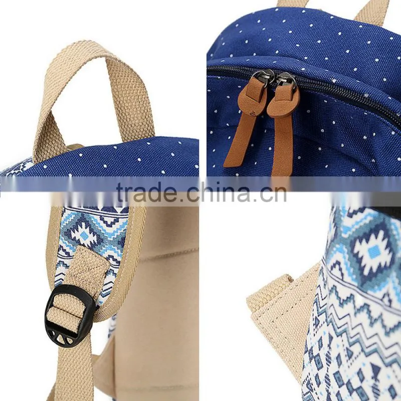 Women Girl Canvas Shoulder School Bag Handbag Bookbag Backpack Travel Rucksack
