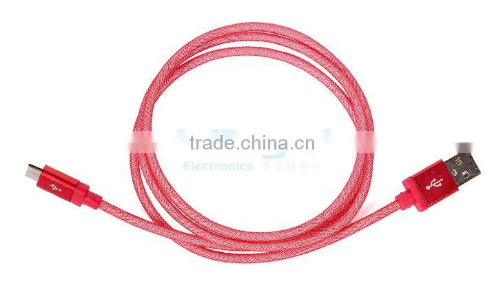 HOT Aluminum sell double side drawing usb cable for mobile phone
