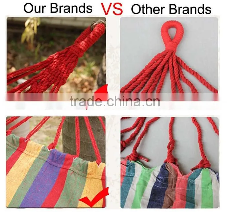 2014 New style Durable Cotton Rainbow color Hanging Hammock Bed