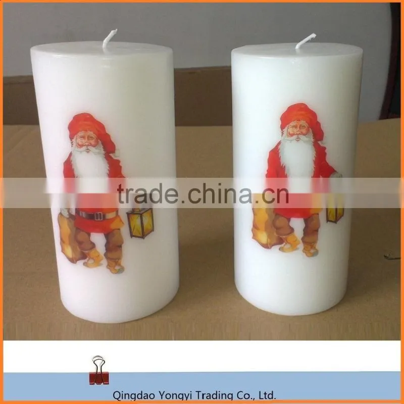 Wholesale Cheap Flameles White Christmas Pillar Candle wax