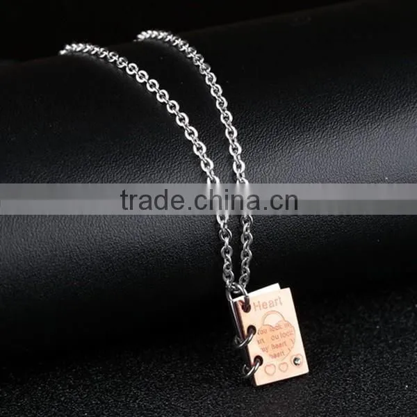 Top Quality Personalized Laser Letter Necklace For Best Friend