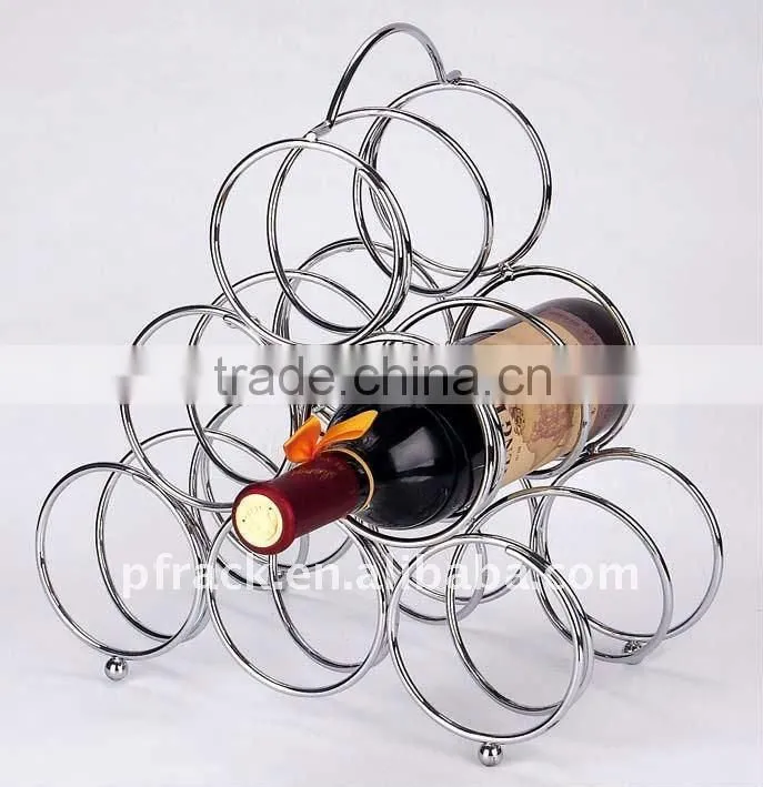 Round metal wine bottle holder P-2104