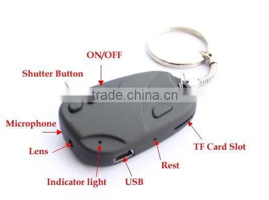 808 Key chain spy camera hidden