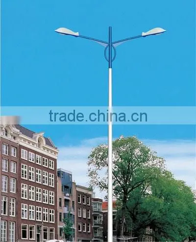 galvanized powder coated tapered road light pole