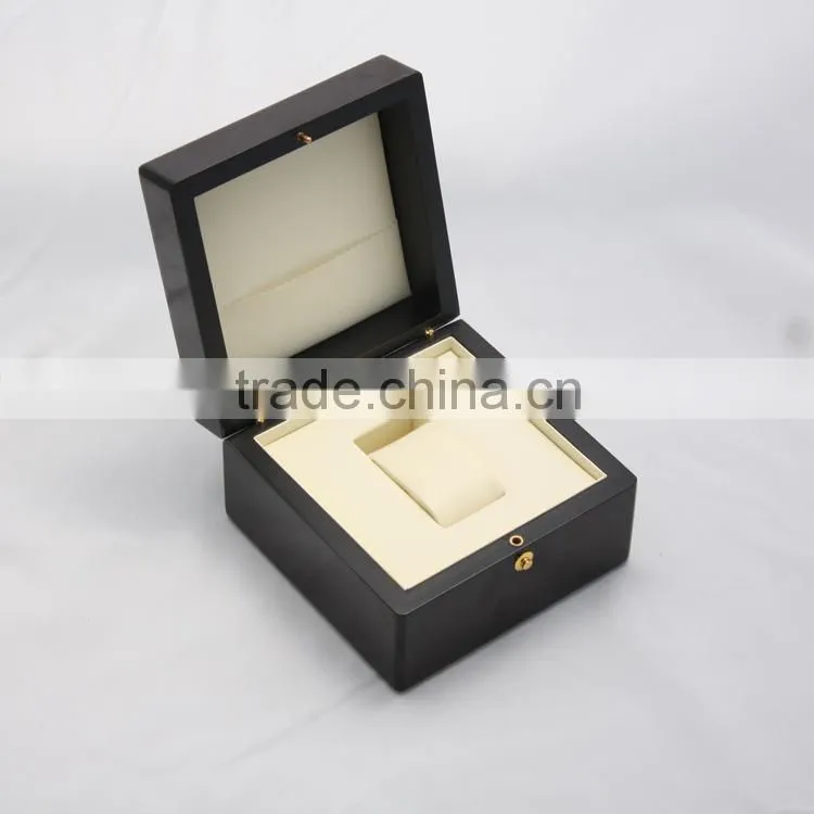 Black gloss paint single wood watch box/ watch display boxes