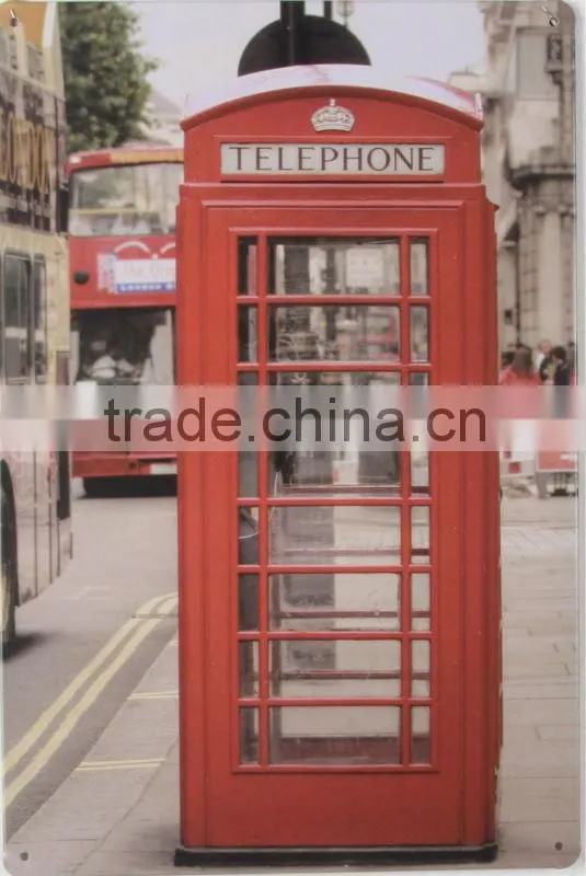 Advertising decorative embossed metal tin plaqe vintgae retro wall tin plaque