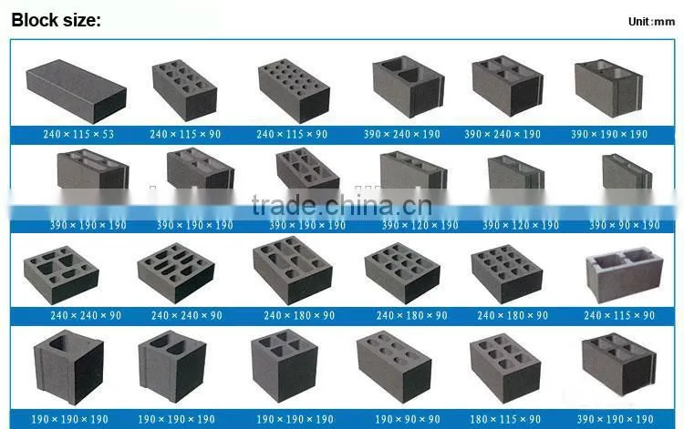 Hydraulic paving standard block brick making machine