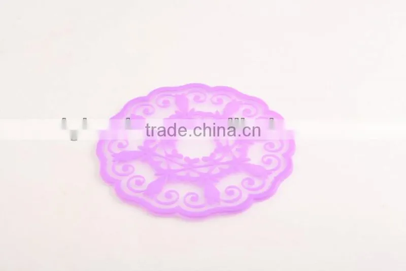Lace PVC antislip cup coaster for promotional gifts
